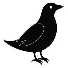 Skittle Bird Silhouette Vector Illustration