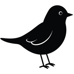 Jellybean Bird Silhouette Vector Illustration