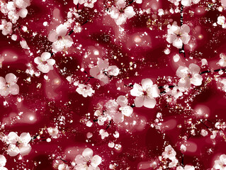 cherry blossom, flower, pattern, floral, seamless, vector, illustration, nature, spring, blossom, design, wallpaper, decoration, flowers, pink, cherry, tree, art, leaf, beauty, plant, texture, branch,