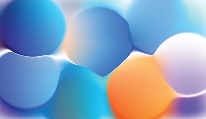 Colorful, fun, abstract spheres create a festive party decoration background