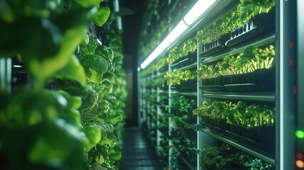 Vertical farming innovation with robotics planting crops for future food solutions