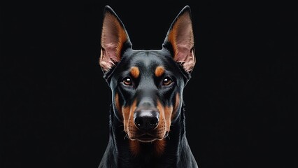 Portrait of a Doberman Pinscher