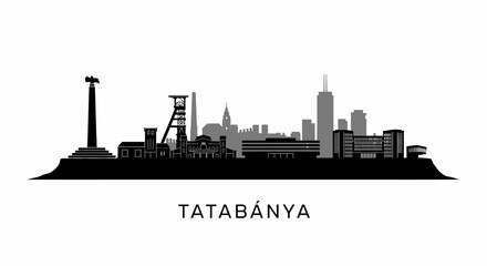 Tatabanya Skyline with Hungary, Silhouette, and Cityscape.