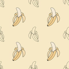 Seamless pattern with bananas