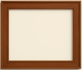 wooden frame on white. carved wooden frame with natural color, empty frame