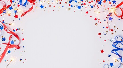 Obraz premium Patriotic USA Background for Independence Day Promotions