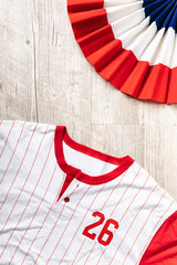Baseball Jersey And Bunting Background