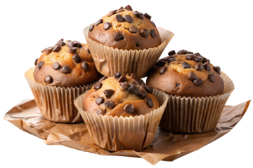 Delicious Chocolate Chip Muffins Homemade Bakery Treats
