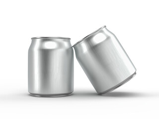 3D realistic mini can beverage aluminum metal mockup empty products packaging container template isolated. For presentation branding beer, energy drink, cola, soda, coffee, juice, water, cocktail