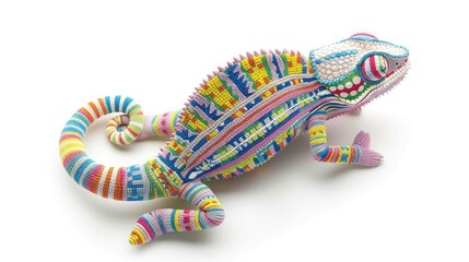 Fototapeta premium Colorful chameleon figurine