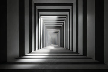 Architectural Tunnel with Geometric Patterns