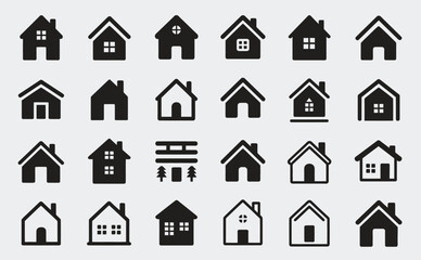 House and building icon set
