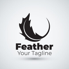 Feather logo icon illustration vector template