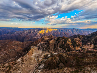 Vista panoramica de la sierra tarahumara, Barrancas del cobre Chihuahua