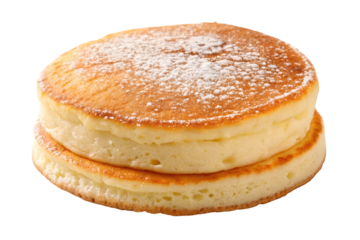 Breakfast pancake isolated on white background.