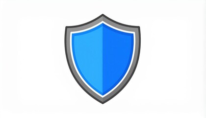Simple Blue And Gray Shield Graphic Design