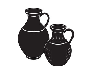 antique vase isolated on white