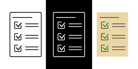 Procurement bidding form icon in outline, dark mode, and color styles, vector illustration of official document used for submitting supplier bids in government or corporate tenders.