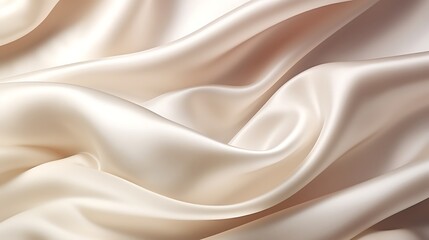 Fototapeta premium Golden silky satin fabric with smooth waves and elegant shiny texture