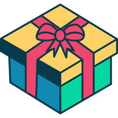 Birthday Gift Illustration Icon