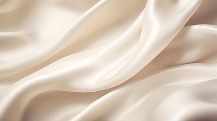 Obraz premium White silk and satin fabric with smooth ripples and a luxurious shiny texture