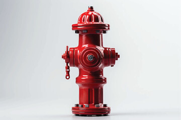 Fototapeta premium bright red fire hydrant isolated on a white background