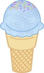 blue ice cream