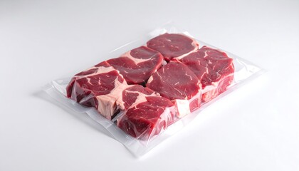 Obraz premium High-Quality Vacuum-Sealed Raw Meat Premium Cuts for Culinary Excellence
