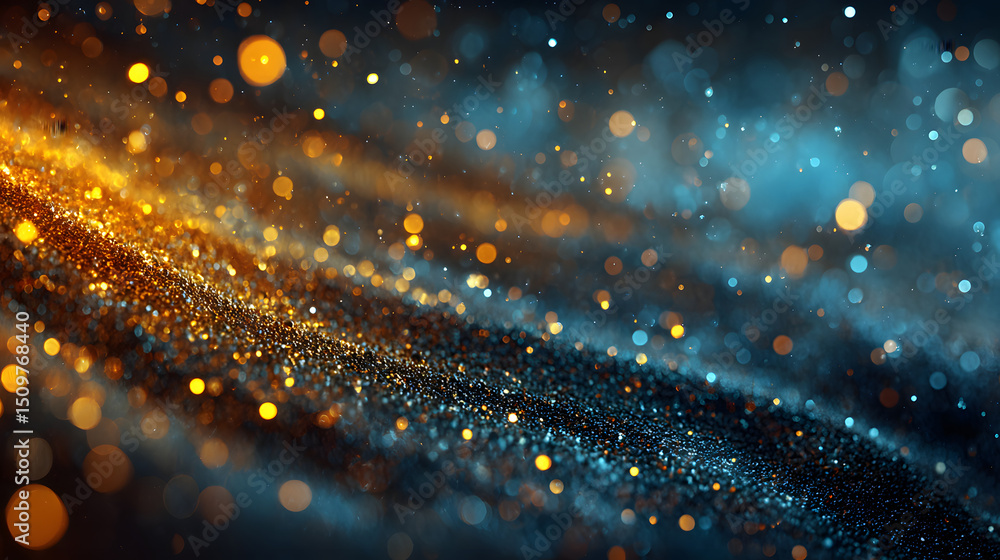 Leinwandbilder vibrant abstract image with colorful bokeh lights and shimmering effects.