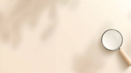 a magnifying glass, casting a gentle shadow, ready to reveal details