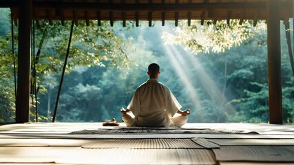 Peaceful meditation amidst nature's beauty