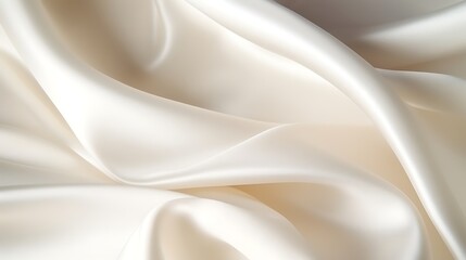Obraz premium Golden silky satin fabric with smooth ripples and elegant texture