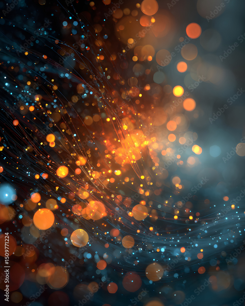Leinwandbilder colorful abstract light patterns with bokeh effects.