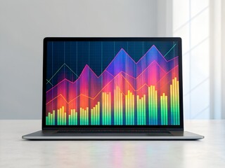 Colorful abstract graphic representation of financial data.