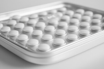 Lots Of Pills. Medicine Capsules for Health Issues in Pill Case Illustration