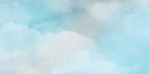 Abstract Watercolor Background in Soft Sky Blue with Gentle Gradient Wash and Subtle Cloud-Like Texture. Dreamy Sky-Inspired Watercolor Texture in Blue and White with Flowing Wash 