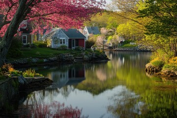 Obraz premium Maine Spring 2015 in Ogunquit Perkins Cove