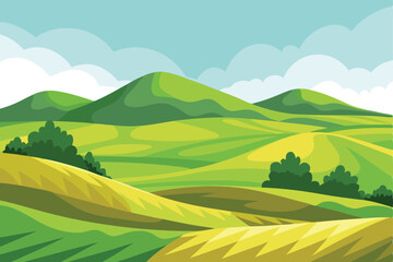 Rolling grassy hills