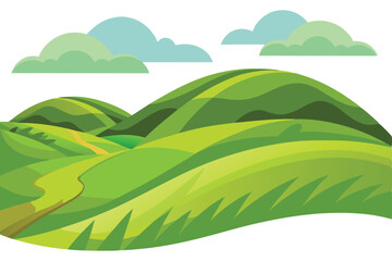 Obraz premium Rolling grassy hills