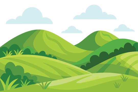 Rolling grassy hills