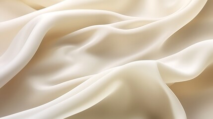 Obraz premium Golden silky satin fabric with smooth waves and elegant shiny texture
