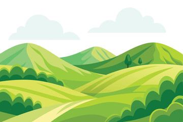 Fototapeta premium Rolling grassy hills