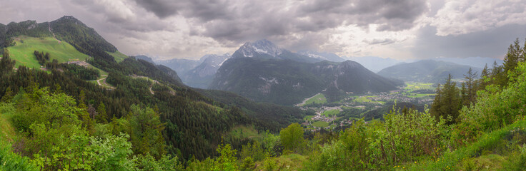 Fototapeta premium Konigsee lake from Jenner mount in Berchtesgaden National Park, Alps Germany