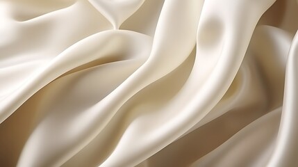 Obraz premium Golden silky satin fabric with smooth waves and elegant shiny texture