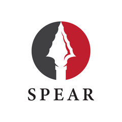 Spear logo vector icon template design