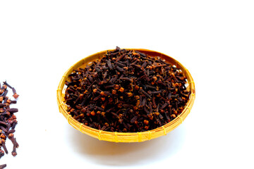 A spice of dried cloves, herbal medicine plant