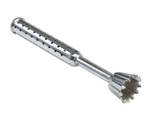 Fototapeta premium Shiny metal muddler with holes