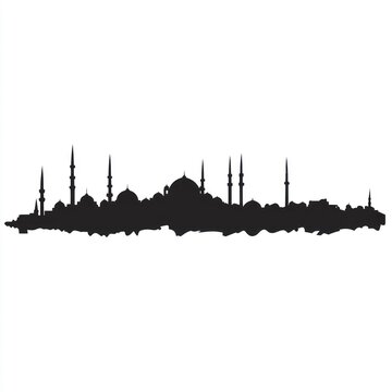 recommend clip art: Silhouette of a city skyline