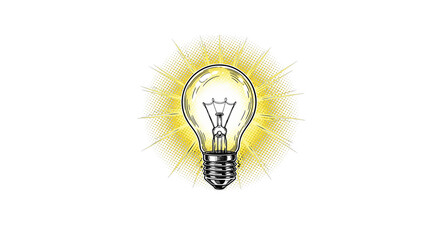 Light bulb idea innovation inspiration creativity concept illustration art Isolated On transparent background



