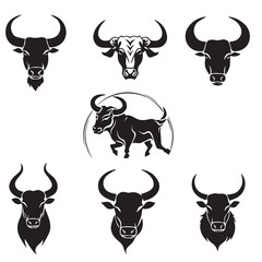 Bull head vector image design